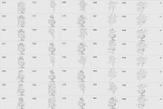 Procreate Snake stamps with flowers., a Brush Add-On by AnnaPolitmerskaja (Thumbnail 8 of 8)