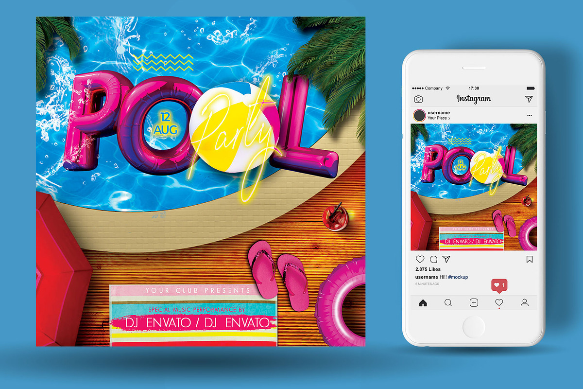 Pool Party Flyer, a Flyer Template by Artolus