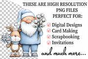 Christmas Santa & Reindeer Clipart, an Illustration by Daily.Designs (Thumbnail 2 of 5)