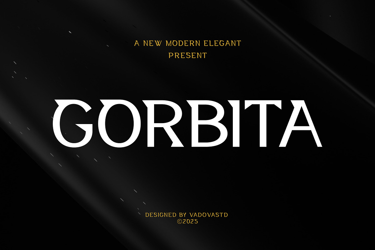 Gorbita – Modern Elegant Serif, a Sans Serif Font by Vadovastd (Photo 1 of 7)