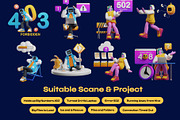 Website Maintenance 3D Character, a Characters & Person 3D Model by orenjidesign (Thumbnail 4 of 8)