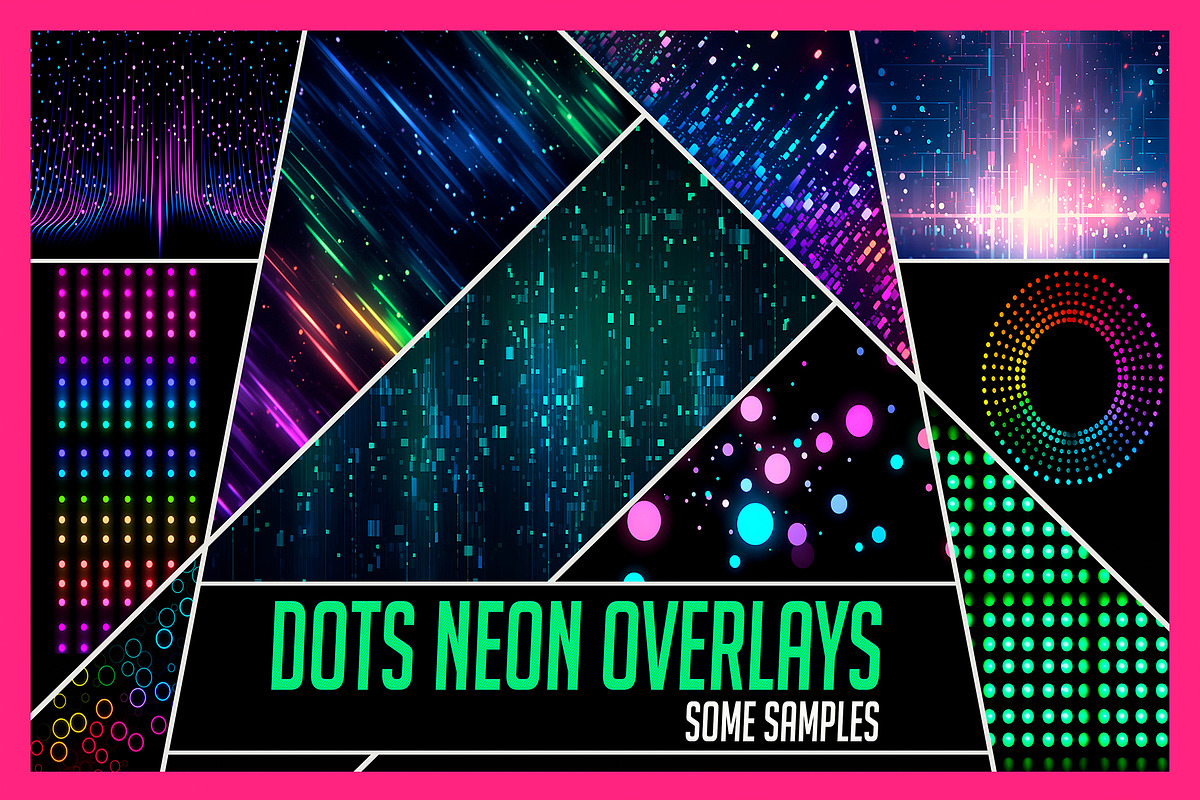 250+ Dots Neon Overlay Effects, an Object Graphic by Mikel Blazgad (Photo 2 of 14)