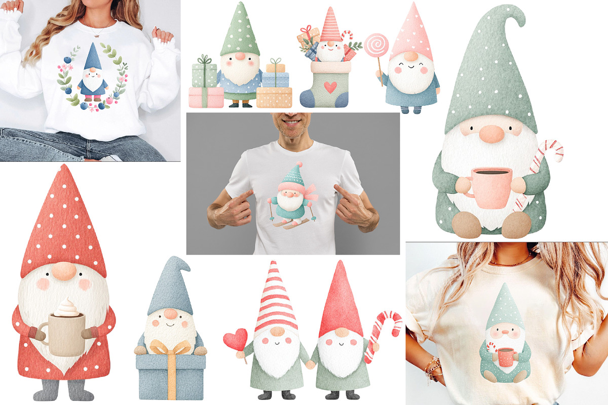 Christmas Gnomes Clipart, an Illustration by Designworld (Photo 5 of 6)