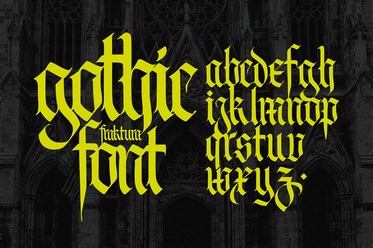 Gothic font 04, a Blackletter Font by GeekClick (Photo 5 of 9)