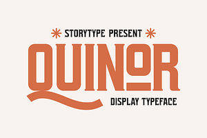 Quinor Display Typeface Font, a Sans Serif Font by Storytype Studio