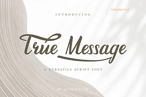 True Message - A Stylish Script Font