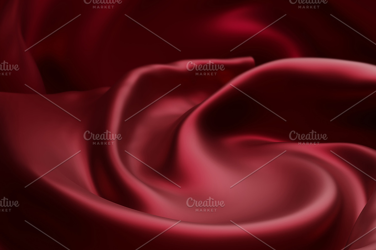 Product display design of red fabric, an Illustration by ArtBackground