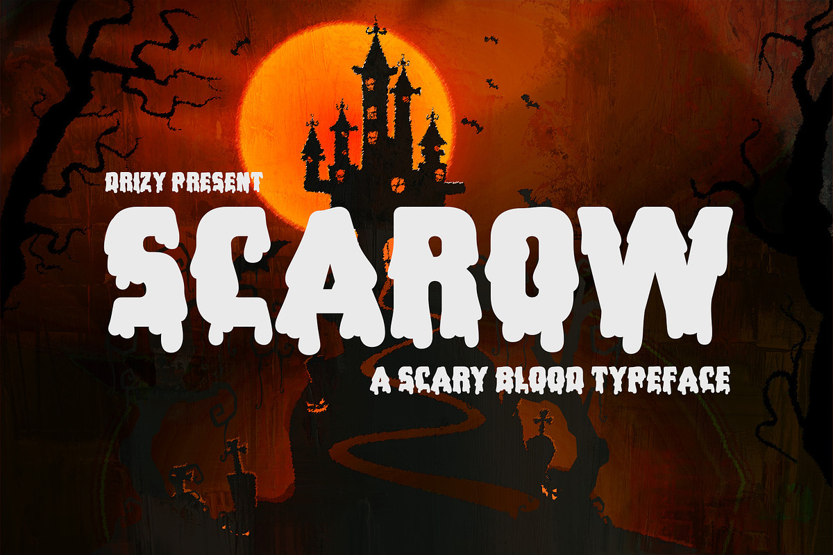 Scarow - Blood Dripping Font, a Font by Drizy (Photo 1 of 10)