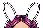 Bunny Girl Stickers — 50 PNG, a Person Illustration by ETARA by Mea Hau (Thumbnail 3 of 17)