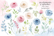 Watercolor pastel roses., a Texture Illustration by Larisa Maslova (Thumbnail 5 of 13)