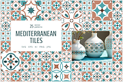 Mediterranean tiles vector patterns, a Pattern Graphic by Katerina.Sea.Digital (Thumbnail 1 of 7)
