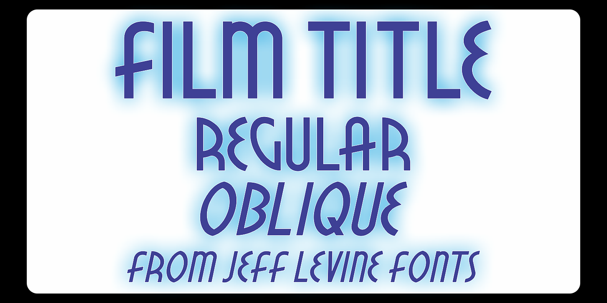 Film Title JNL, a Font by Jeff Levine Fonts (Photo 1 of 5)