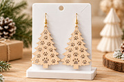 Christmas Tree Earrings Laser Cut, an Object Graphic by Canvas Craft (Thumbnail 4 of 4)