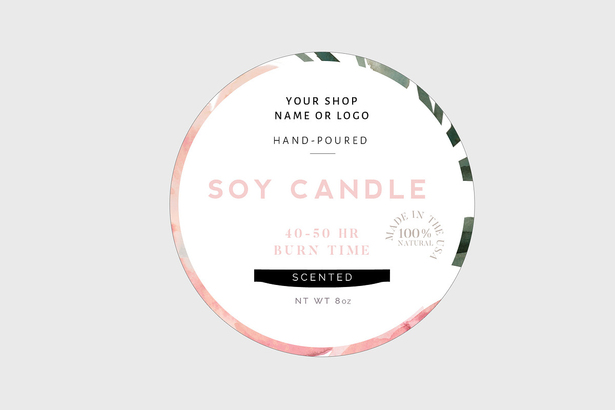 3 Candle Label Templates, a Stationery Template by Marham Labeling Co (Photo 3 of 5)