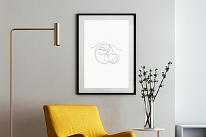 Baby In A Womb Printable Art