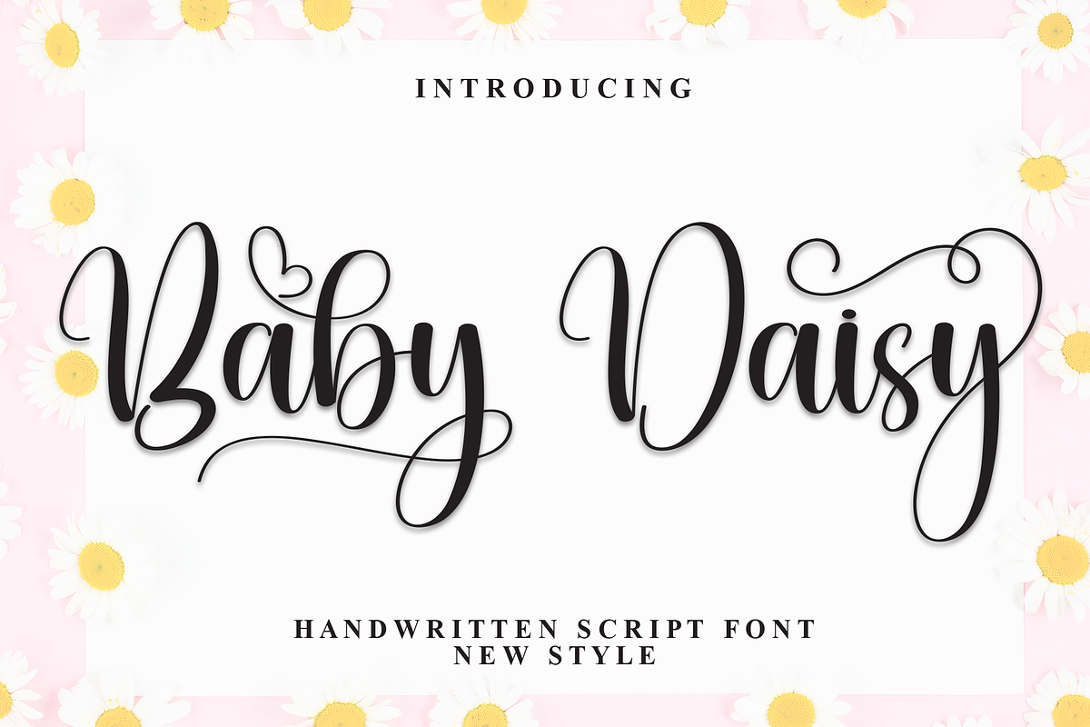 Baby Daisy | Script Font, a Handwritten Font by Scratchones (Photo 1 of 9)