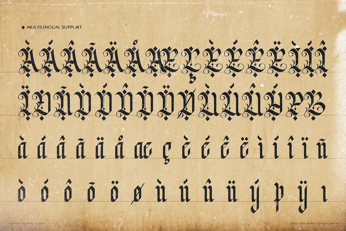 Menttalis | Blackletter Typeface, a Blackletter Font by Denustudios (Photo 12 of 12)