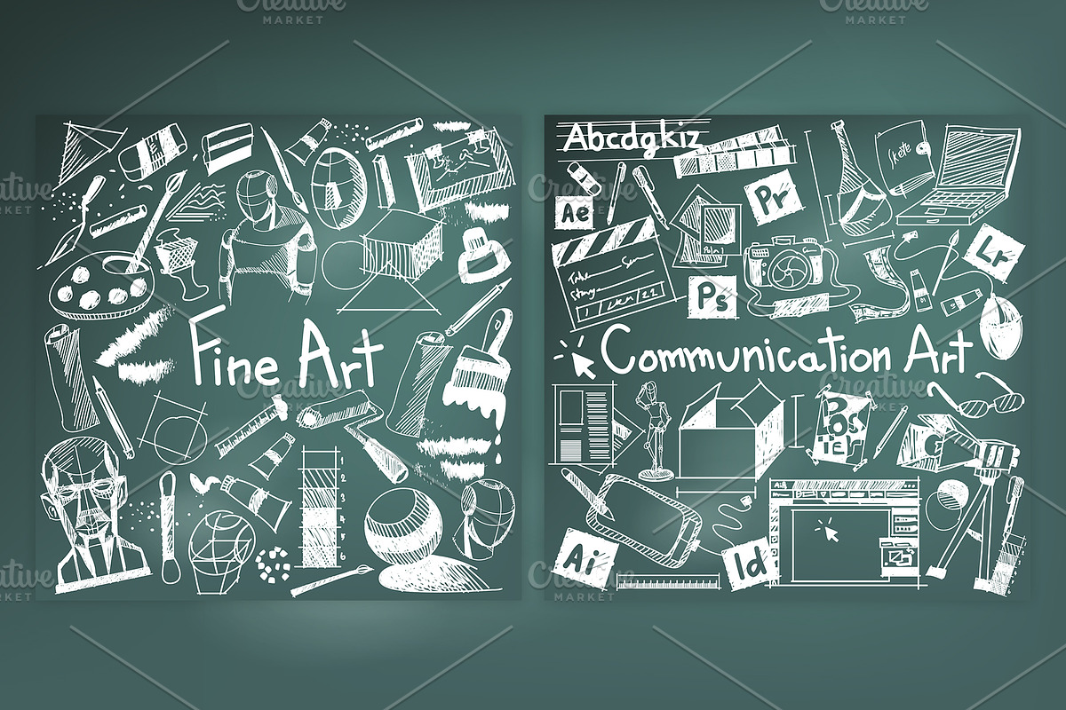 Blackboard education doodle pack (2), an Icon by Crytal Home Graphics (Photo 2 of 4)