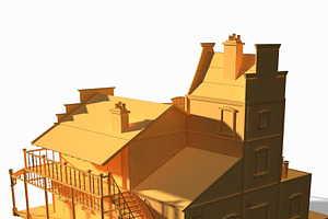 Western Saloon Low Poly