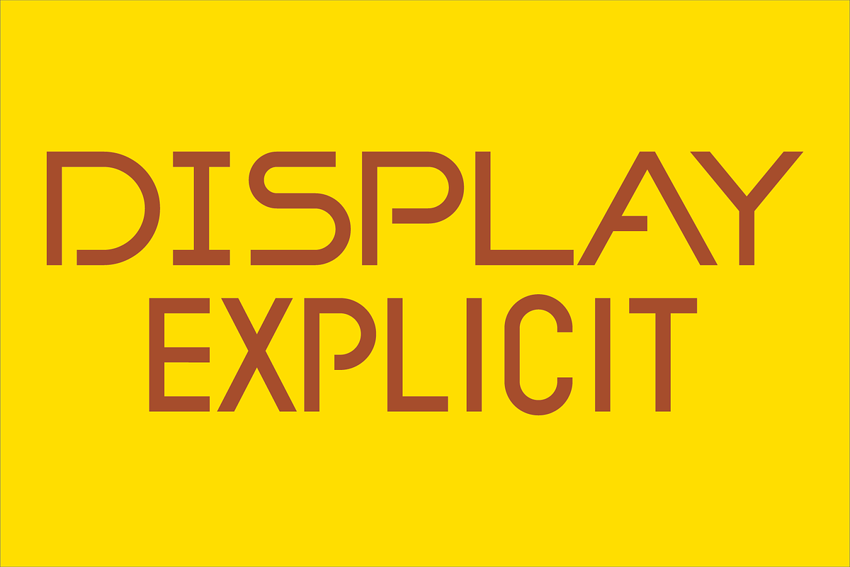 Display Explicit Font, a Sans Serif Font by GG Design (Photo 1 of 9)