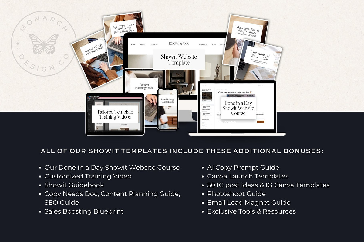 Aesthetic Showit Website Template, a Websites & App Template by Monarch Design Co. (Photo 5 of 9)