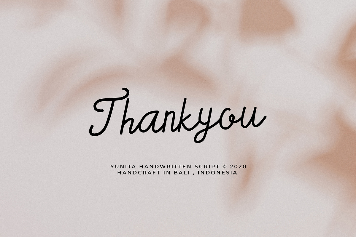 Yunita a Handwritten Script Font, a Script Font by Dawnside Graphic (Photo 11 of 11)