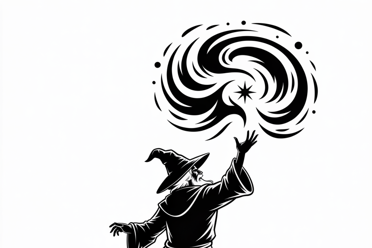 silhouette a mysterious wizard, an Illustration by Amazin_art (Photo 8 of 19)