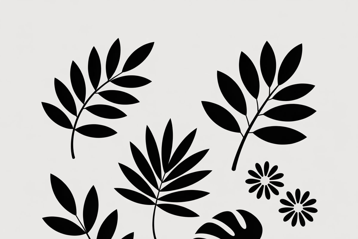 collection tropical leaf silhouette, an Illustration by Amazin_art (Photo 20 of 21)