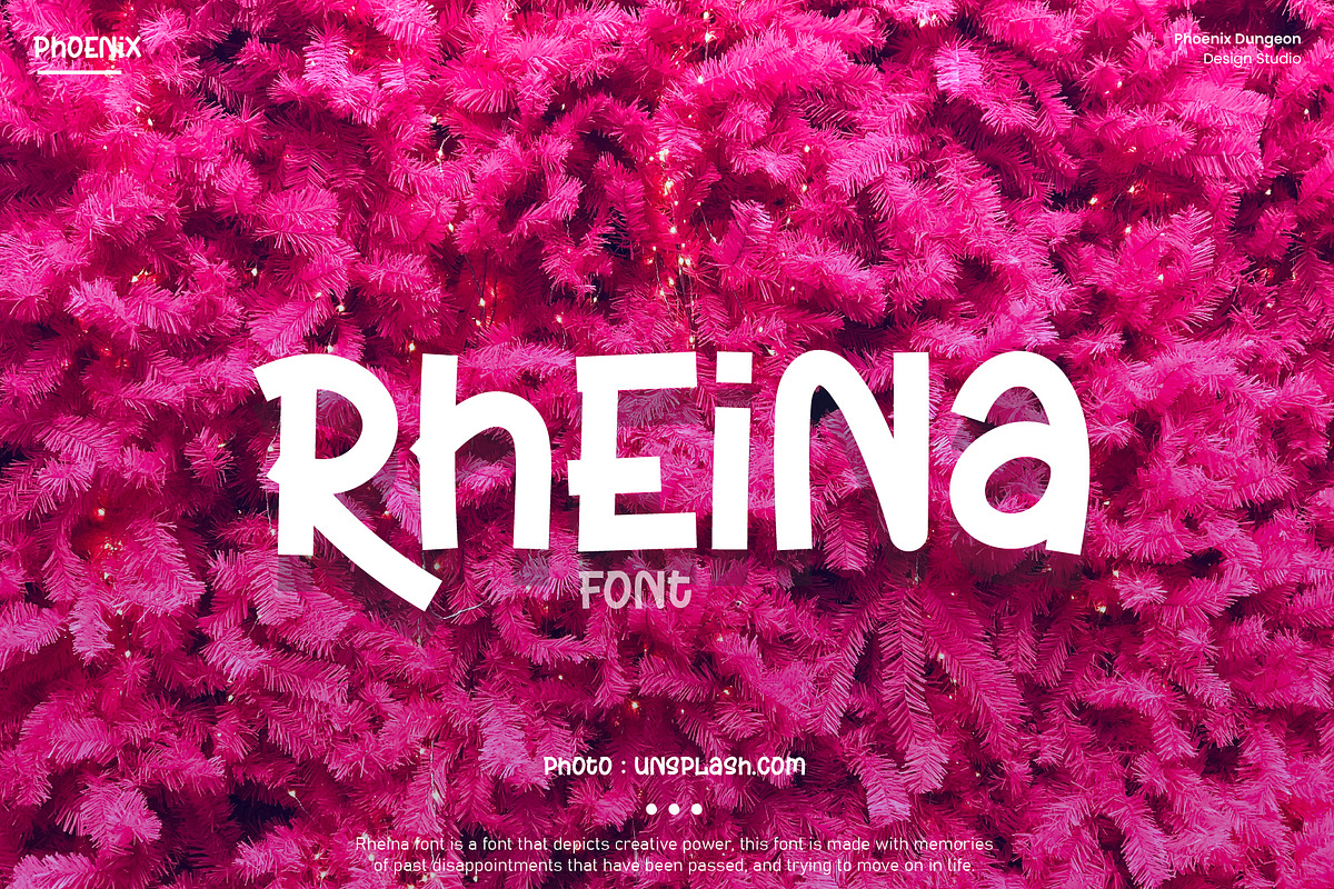 Rheina Font, a Font by Phoenix Dungeon (Photo 1 of 9)