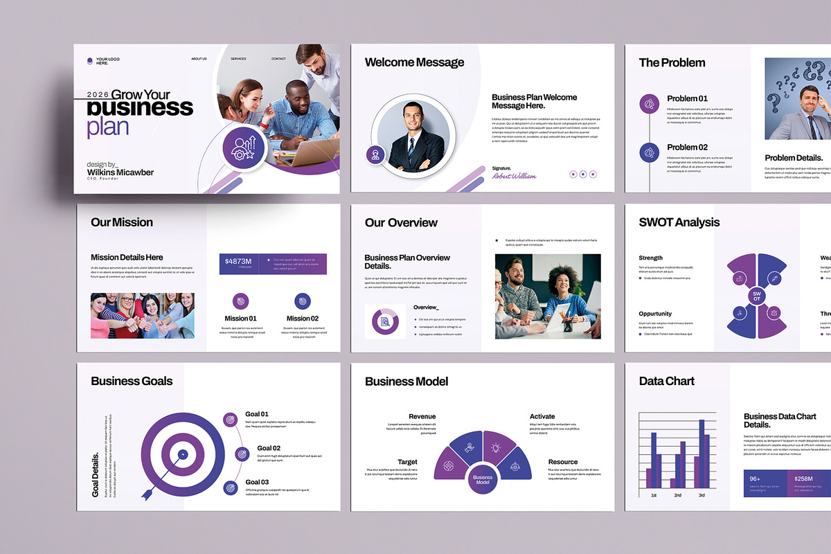 Business Plan Presentation Template, a Presentation Template by MightyDesign (Photo 1 of 8)