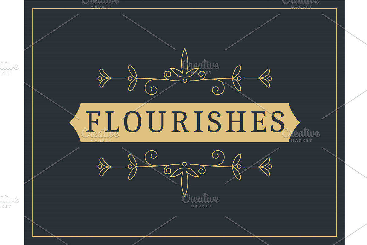 Flourishes calligraphic, an Illustration by Things for designers
