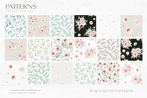 Bohemian Seamless Patterns Set