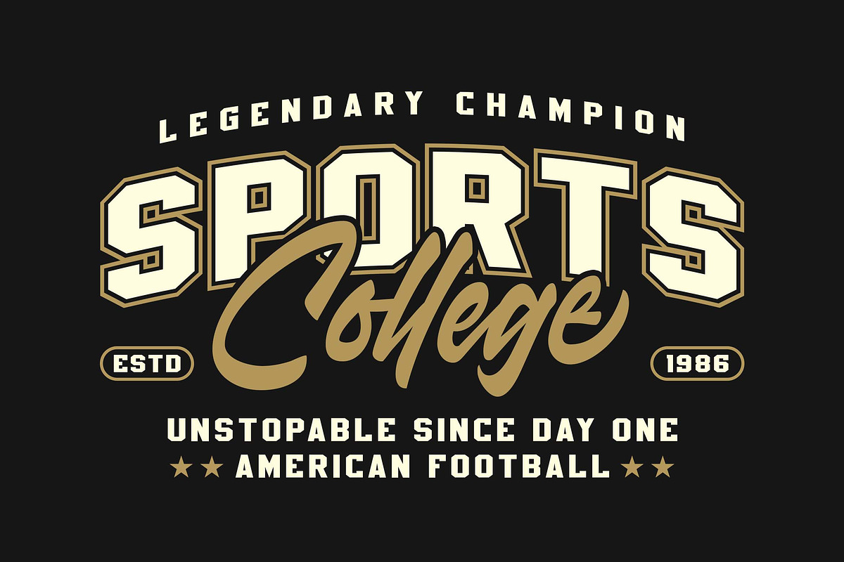 Golden Varsity a College Duo Font, a Slab Serif Font by Blankids Studio (Photo 3 of 14)