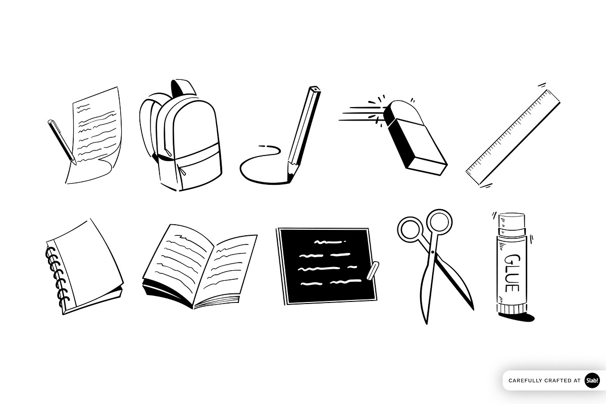 School Icon Illustration Set, an Object Graphic by SLAB! Design (Photo 2 of 3)