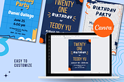happy Birthday Invitation Templates, a Templates & Theme by TemplateCastleStore (Thumbnail 3 of 9)