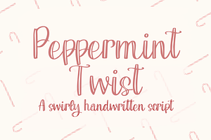 Peppermint Twist Swirly Script
