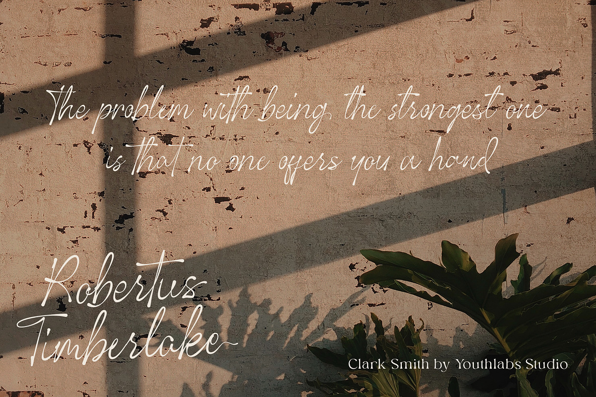 Clark Smith - Casual Calligraphy, a Script Font by Youthlabs Studio (Photo 11 of 15)