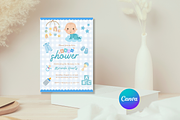 Blue Baby Shower Invitation Template, an Invitation Template by SimoDigitalArt (Thumbnail 6 of 10)