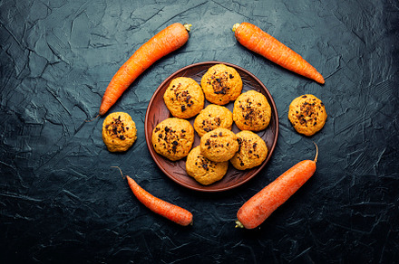 Carrot cookies, delicious dessert, a Food & Drink Photo by MLunov MLunov
