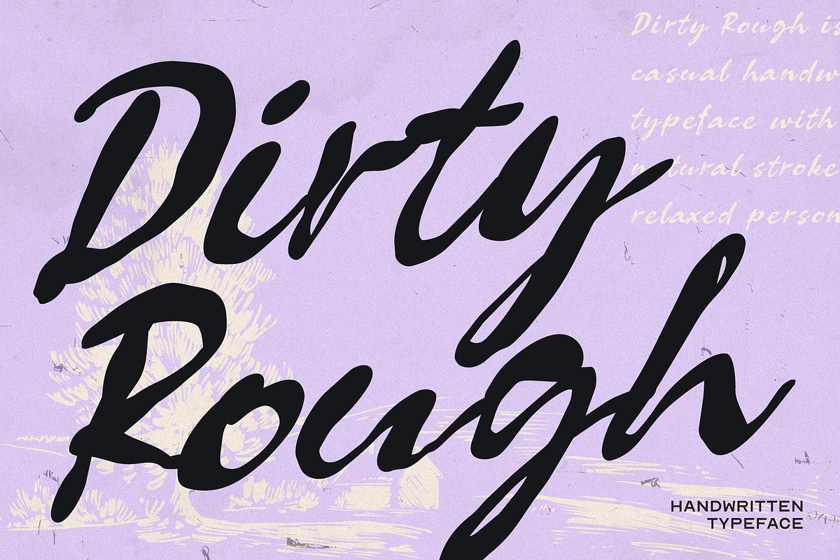 Dirty Rough – Bold Handwritten Font, a Handwritten Font by decographstud (Photo 1 of 8)