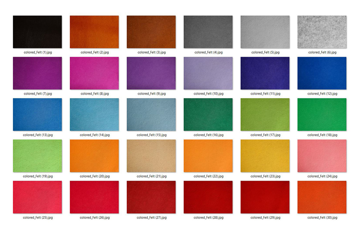 30 Colored Felt Texture, a Texture Graphic by CCPreset (Photo 2 of 3)
