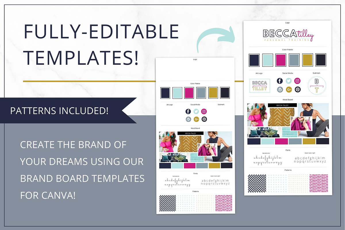 Branding Board Template Canva IND, a Branding & Logo Template by Lady ...