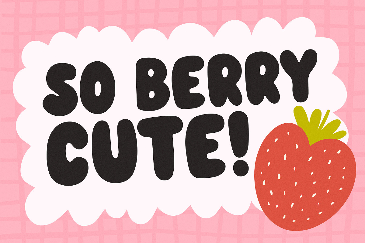 Cherries - A Rounded Bubble Font, a Sans Serif Font by Happy Type Club (Photo 2 of 7)