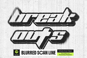 Blurred Scan Line Text Effect, a Layer Style Add-On by iDoodle Studio