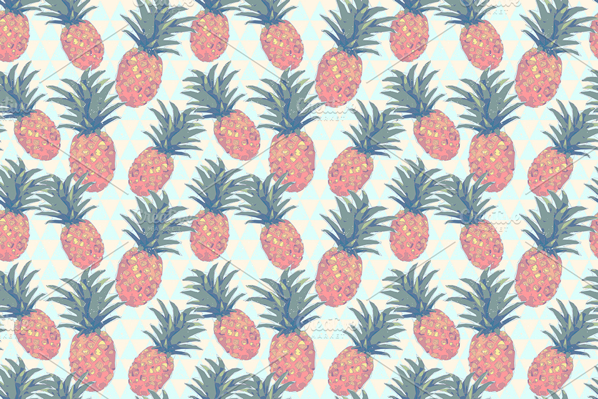 Bright pineapples patterns set, a Pattern Graphic by Julia Bilenko (Photo 4 of 6)