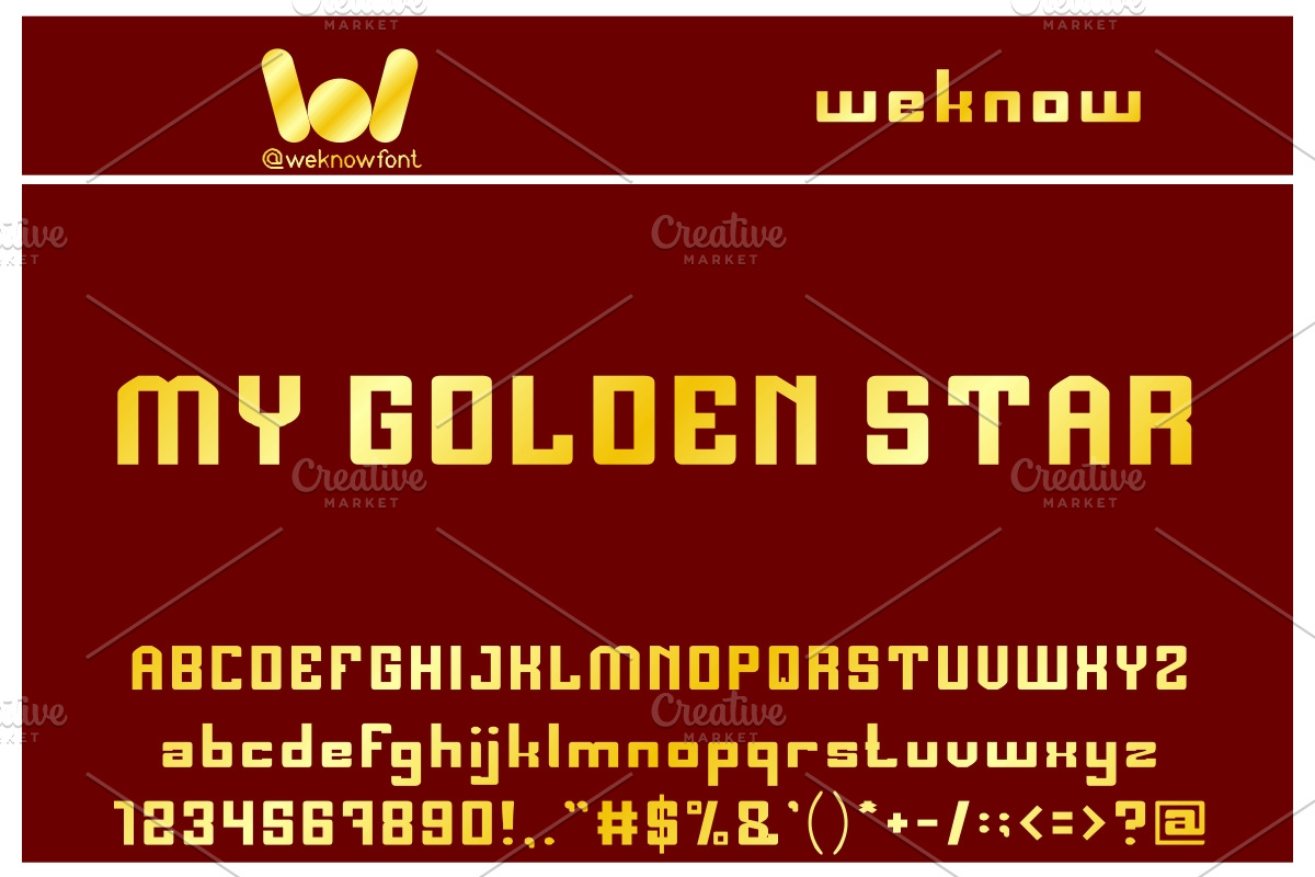 my golden star font, a Font by weknow (Photo 1 of 5)