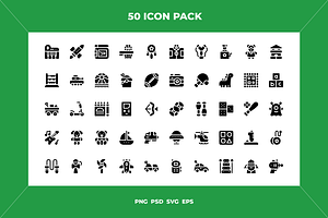 Children toys icons, an Outline Icon by Wencory