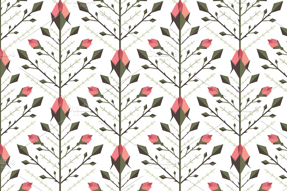 Graphic Roses Pattern Background