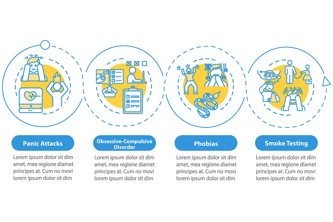 Mental disorders vector infographic, a Templates & Theme by IMG Visuals