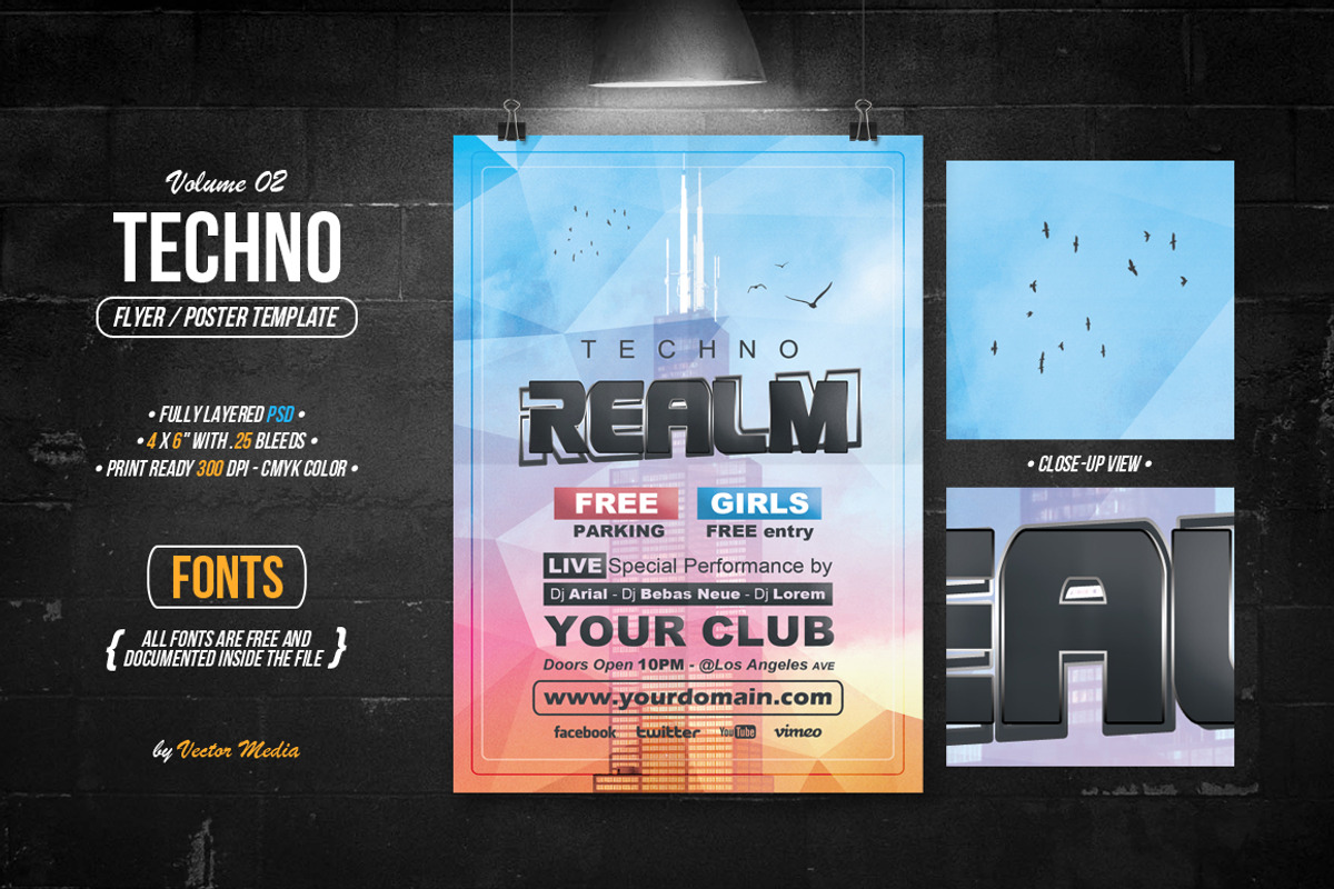 Techno - Flyer 02, a Flyer Template by VectorMedia